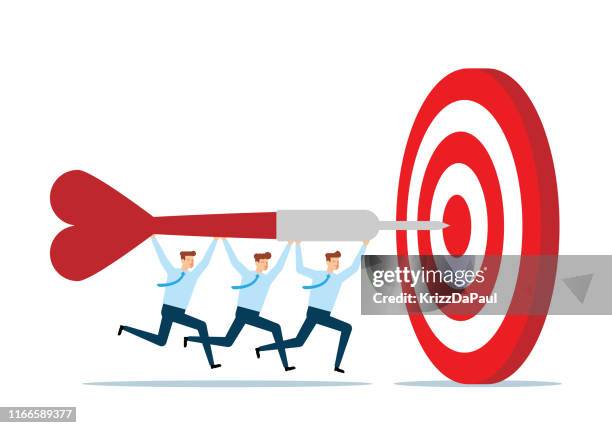 hitting the target - student support stock illustrations