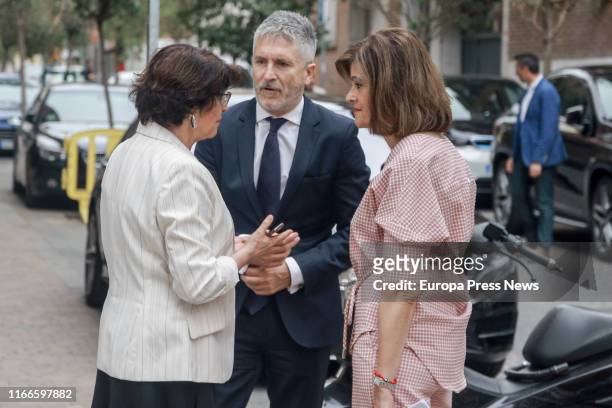 The Equality State secretary, Soledad Murillo, the acting minister of Interior, Fernando Grande-Marlaska, and the Security State secretary, Ana...
