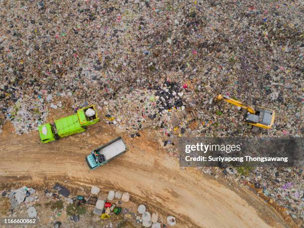 aerial view waste management for environment reservation. - nuclear waste management stock pictures, royalty-free photos & images