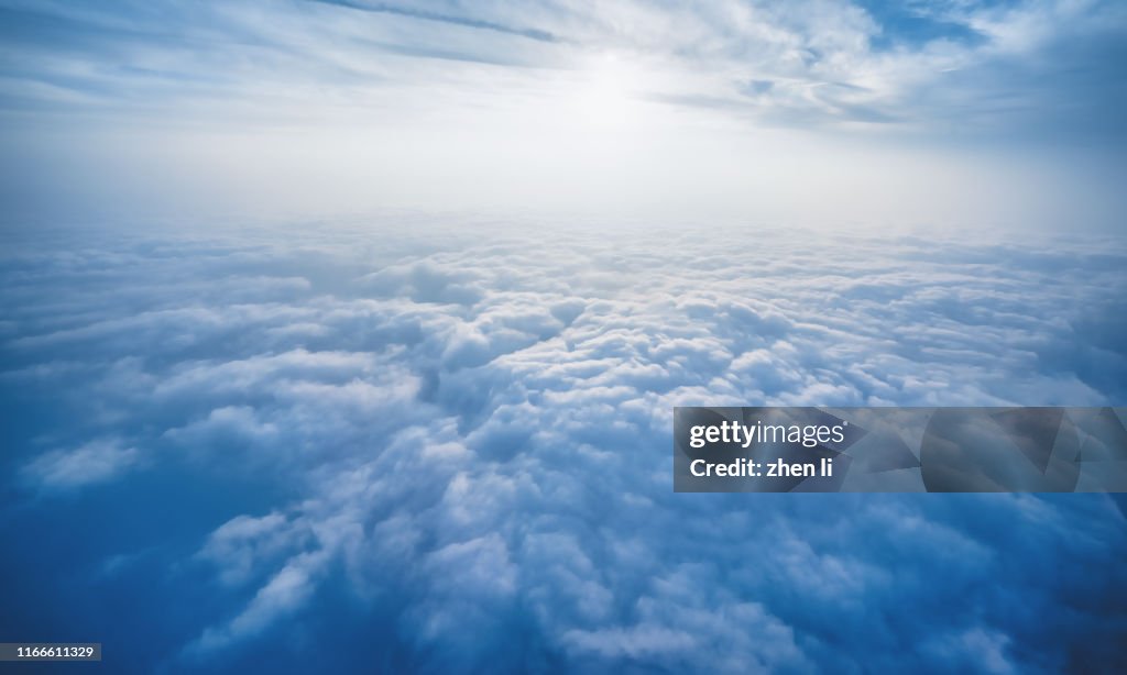 Scenery above the clouds