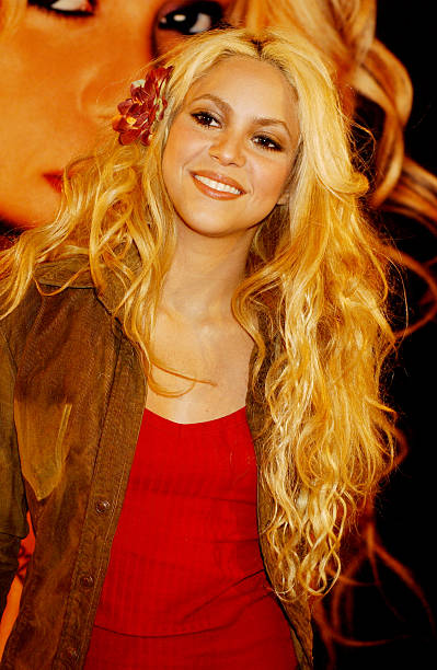 Singer Shakira promotes her new album "Servicio de Lavanderia" October 11, 2001 in Madrid, Spain.
