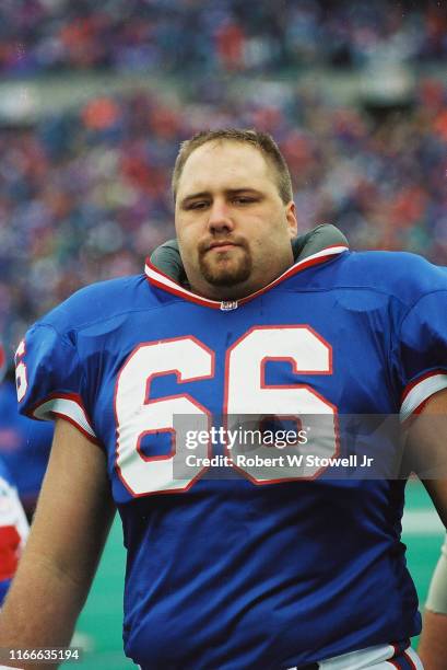 Portrait of American football player Jeff Dellenbach, of the New England Patriots, on the field before a game, Foxboro, Massachusetts, November 20,...