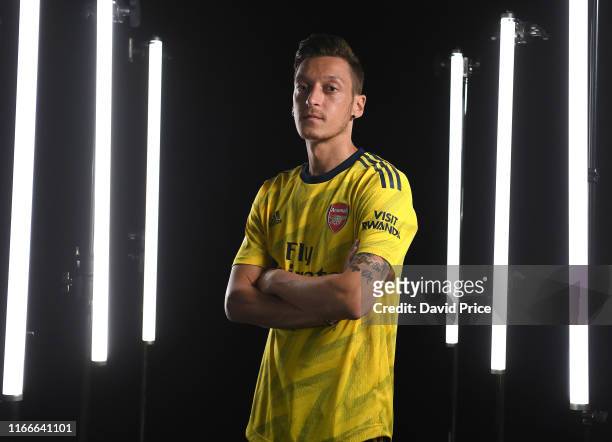 Mesut Ozil of Arsenal during the Arsenal Media Day at London Colney on August 07, 2019 in St Albans, England.