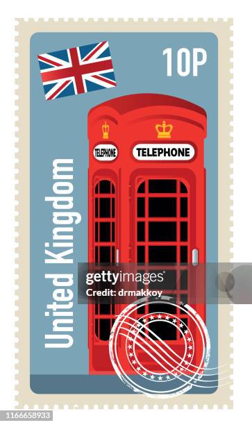 british telephone box - telephone booth stock illustrations