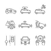 Autonomous car icons