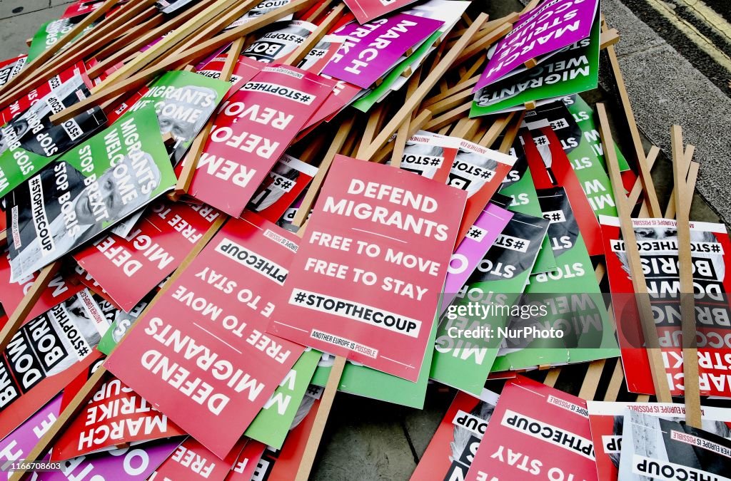 Protest Against Brexit And Boris Johnson In London