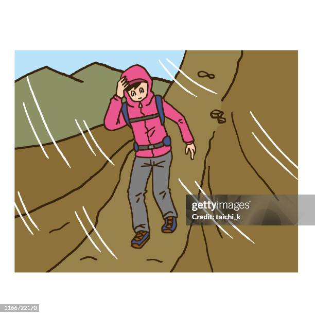 strong wind trail - typhoon stock illustrations