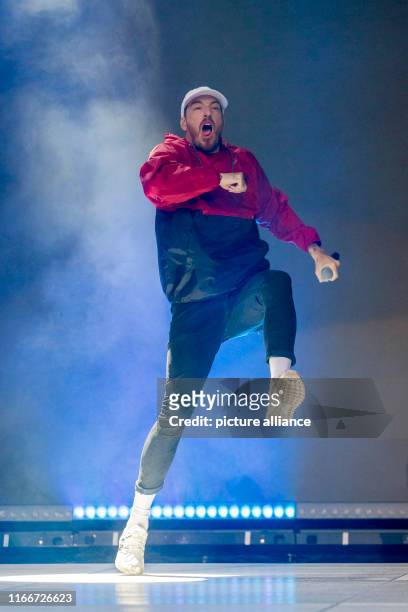 September 2019, Berlin: Casper, rapper, performs at the Lollapalooza Festival Berlin on the grounds of the Olympic Stadium. Photo: Christoph...
