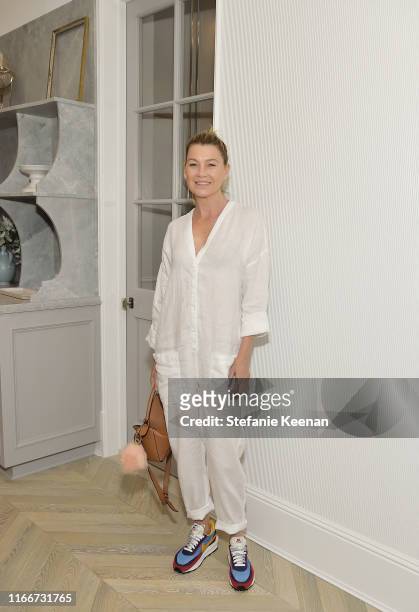 Ellen Pompeo attends The New Homefront by Windsor Smith on August 07, 2019 in Brentwood, California.
