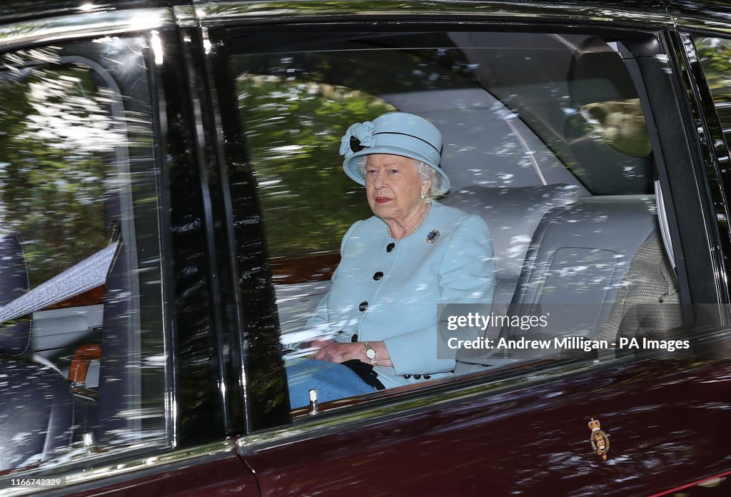 Queen Elizabeth II attends church