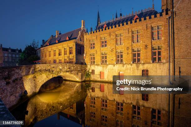 bruges, belgium - bruges night stock pictures, royalty-free photos & images