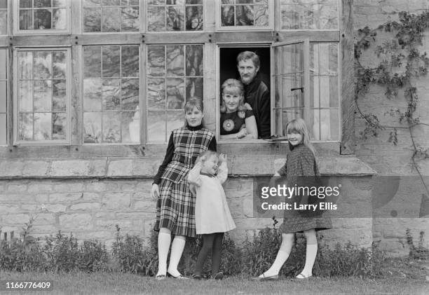 British actor Roy Dotrice with his wife, British actress Kay Dotrice , and their daughters Karen Dotrice, Michelle Dotrice and Yvette Dotrice, UK,...