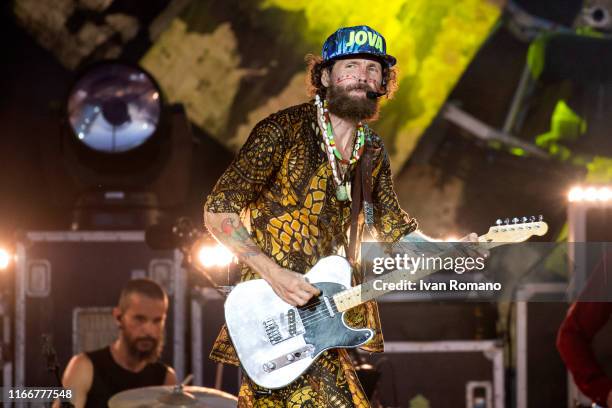 Jovanotti performs during "Jova Beach Party" tour on August 07, 2019 in Praia a Mare, Italy.