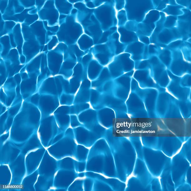 stockillustraties, clipart, cartoons en iconen met naadloze water achtergrond met rimpelingen en reflecties - poolparty