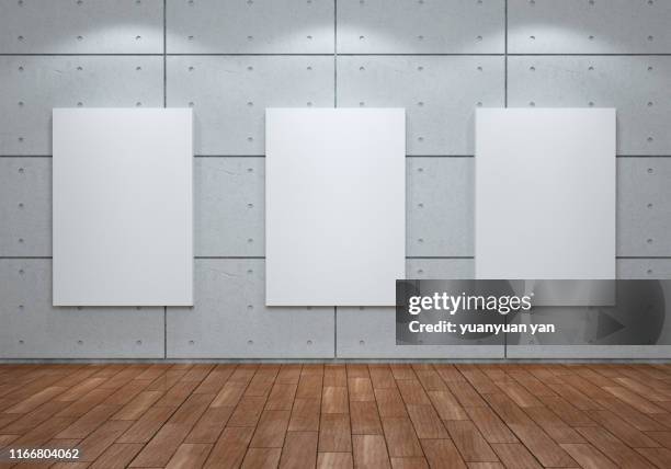3d illustration empty exhibition room - office posters stock pictures, royalty-free photos & images