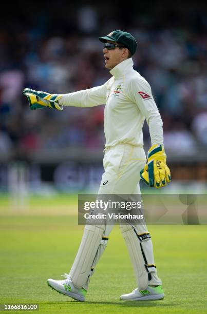 Australia captain and wicket keeper Tim Paine during day two of the first Ashes test match at Edgbaston on August 2, 2019 in Birmingham, England.