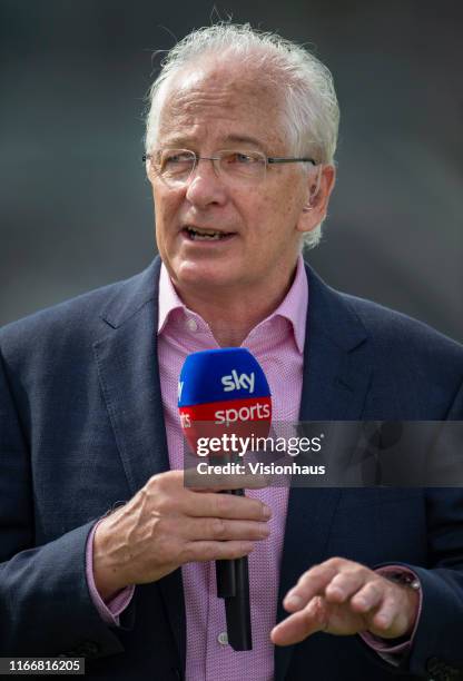 Sky TV Commentator and Presenter David Gower before day two of the first Ashes test match at Edgbaston on August 2, 2019 in Birmingham, England.