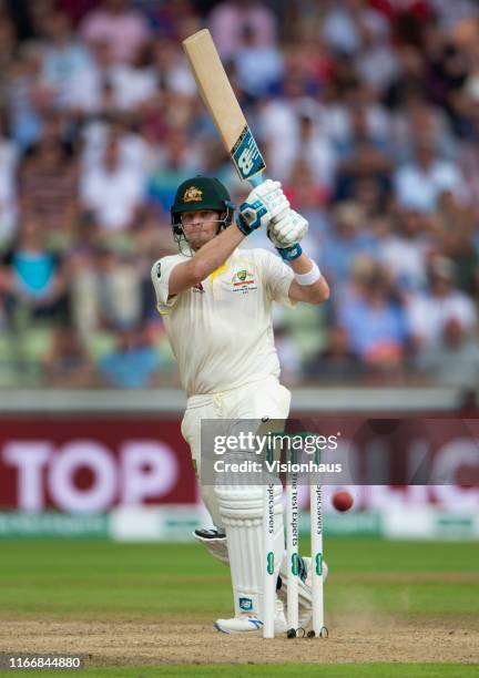 Steve Smith of Australia batting during day three of the First Ashes test match at Edgbaston on August 3, 2019 in Birmingham, England.