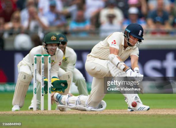 Stuart Broad of England batting during day three of the First Ashes test match at Edgbaston on August 3, 2019 in Birmingham, England.