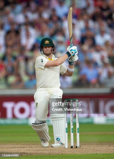 Steve Smith of Australia batting during day three of the First Ashes test match at Edgbaston on August 3, 2019 in Birmingham, England.