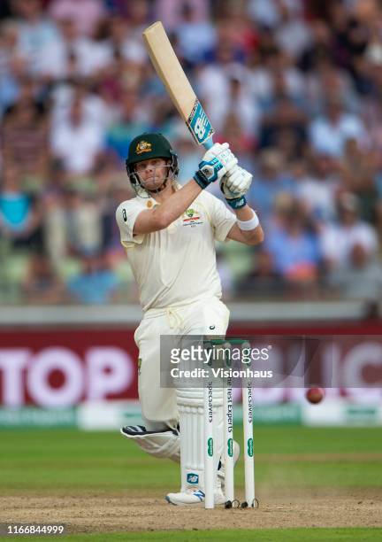 Steve Smith of Australia batting during day three of the First Ashes test match at Edgbaston on August 3, 2019 in Birmingham, England.
