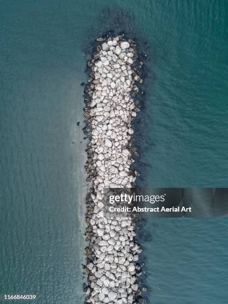 aerial image of a stone pier, france - guards division stock pictures, royalty-free photos & images