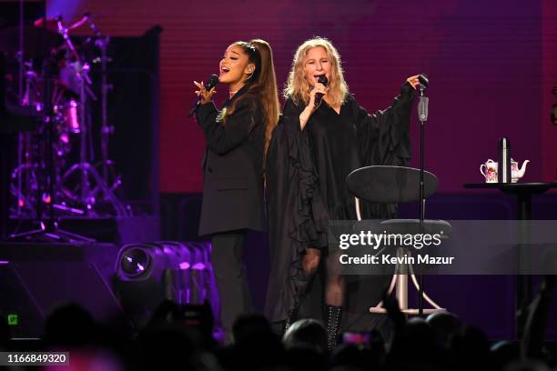 Ariana Grande and Barbra Streisand perform "No More Tears ", the 1979 hit song recorded as a duet by Barbra Streisand and Donna Summer from the album...