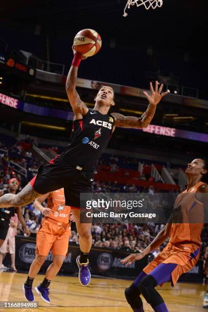 Tamera Young of the Las Vegas Aces drives to the basket during the game against the Phoenix Mercury on September 8, 2019 at the Talking Stick Resort...