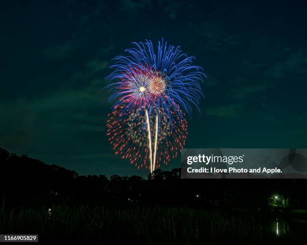fireworks festival - suburb park stock pictures, royalty-free photos & images