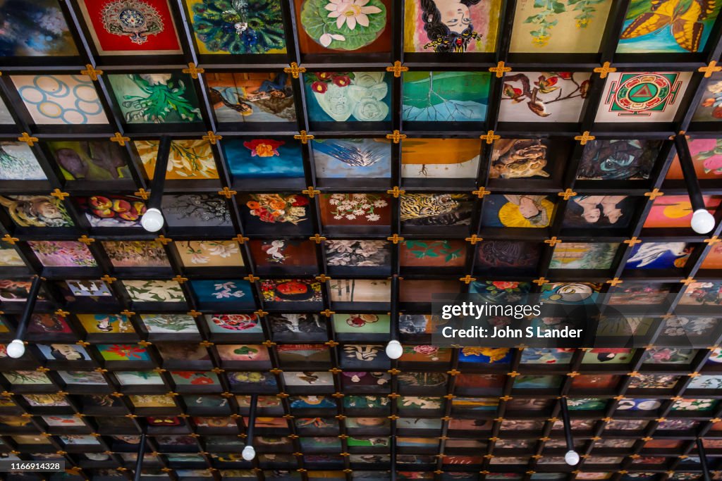 Ceiling Fresco at Iwamoto-ji - temple No. 37 on the Shikoku...