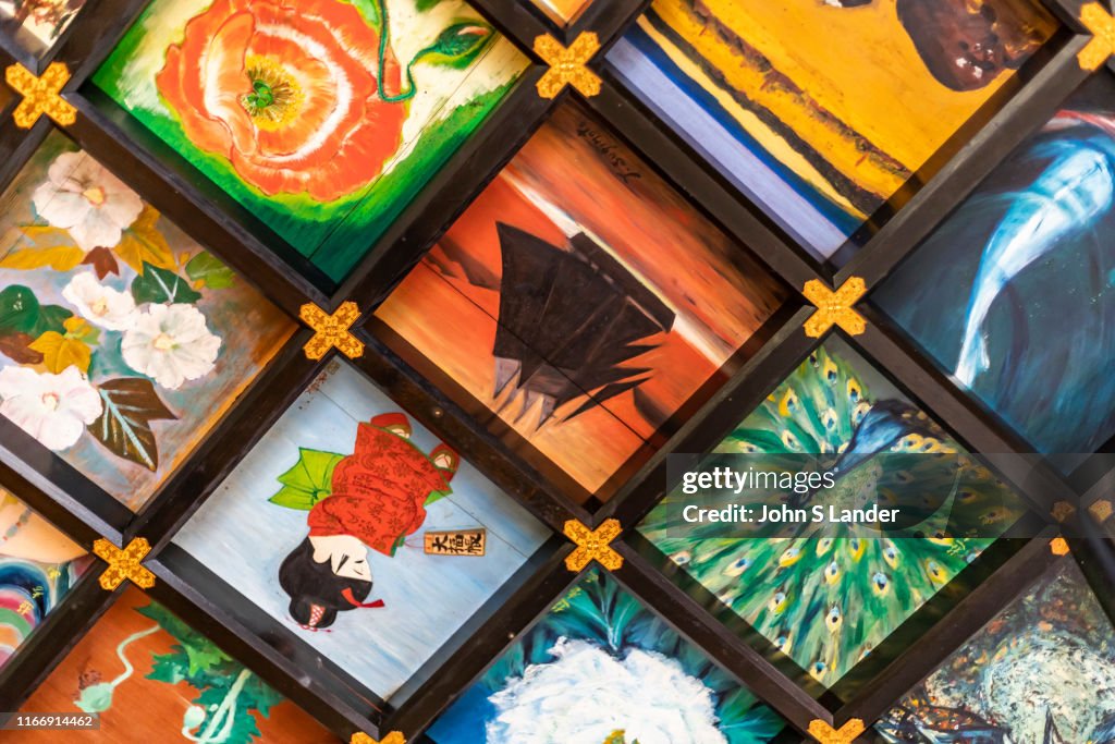 Ceiling Fresco at Iwamoto-ji - temple No. 37 on the Shikoku...