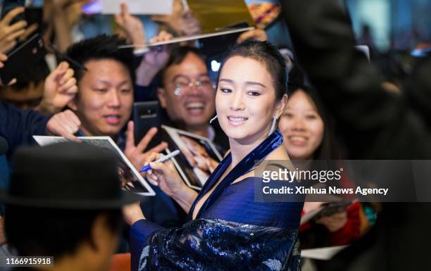 Sept. 8, 2019 -- Actress Gong Li C attends the North American premiere of the film "Saturday Fiction" at Winter Garden Theatre during the 2019...