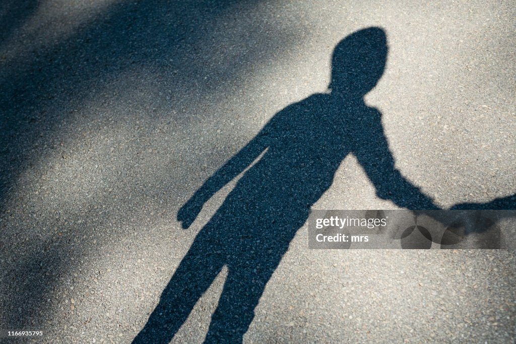 Shadow of a boy