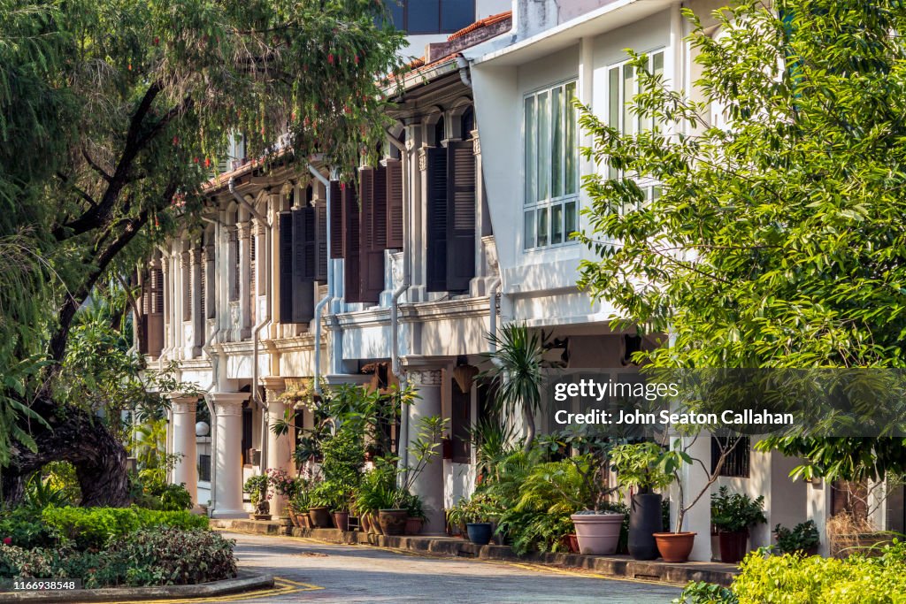 Singapore, Shophouses in Emerald Hill