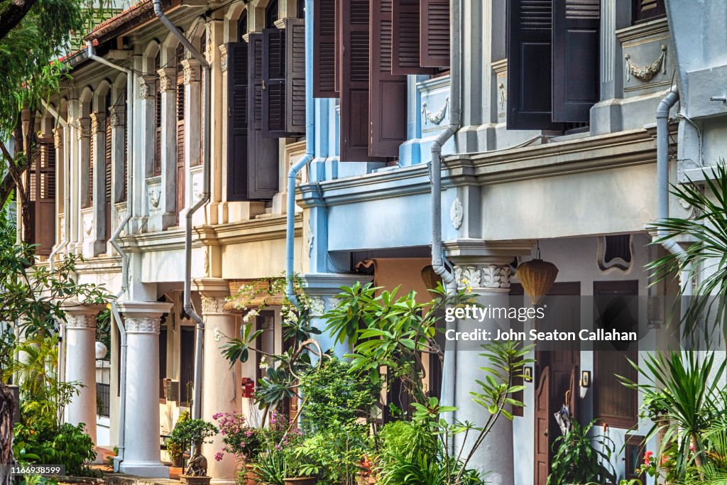 Singapore, Shophouses in Emerald Hill