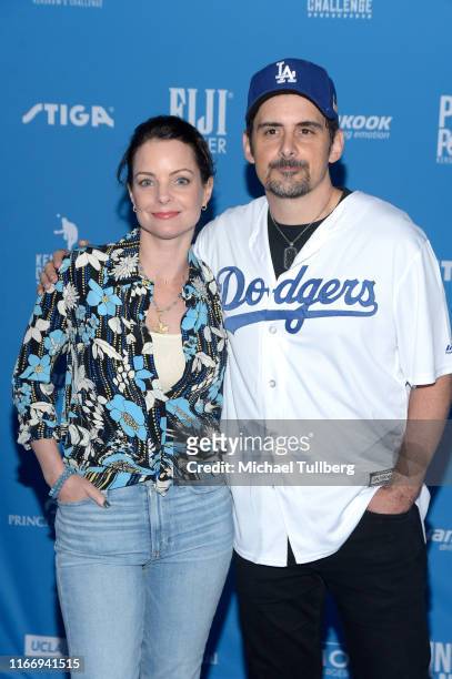 Singer Brad Paisley and Kimberly Williams-Paisley attend the 7th annual Ping Pong 4 Purpose celebrity tournament fundraiser at Dodger Stadium on...