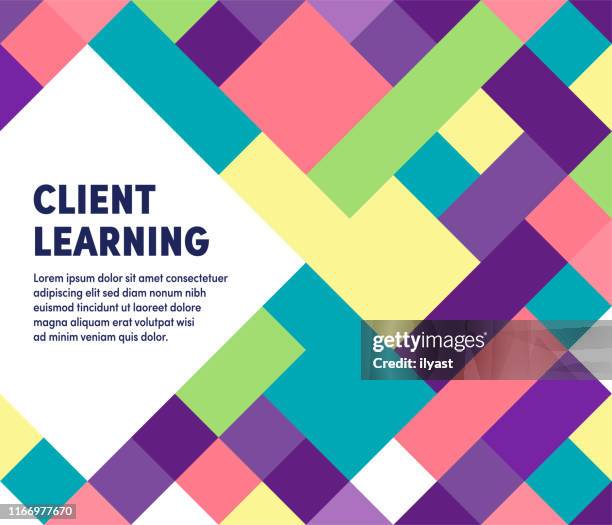 client learning modern & geometric vector illustration - reading label stock illustrations