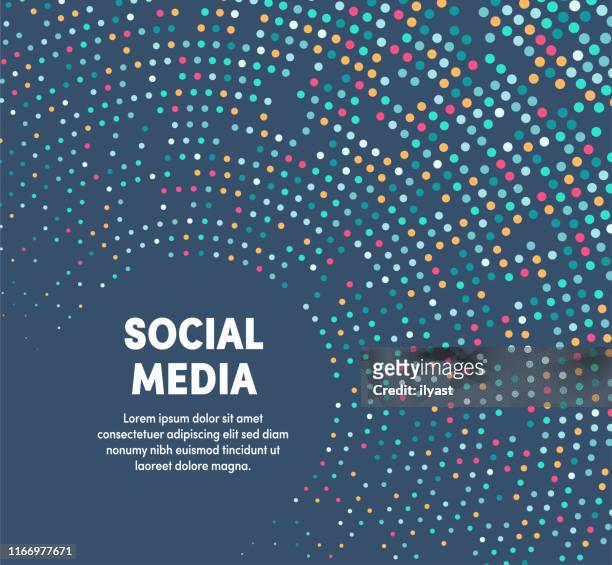 stockillustraties, clipart, cartoons en iconen met kleurrijke circulaire beweging illustratie voor sociale media - giganten van het internet
