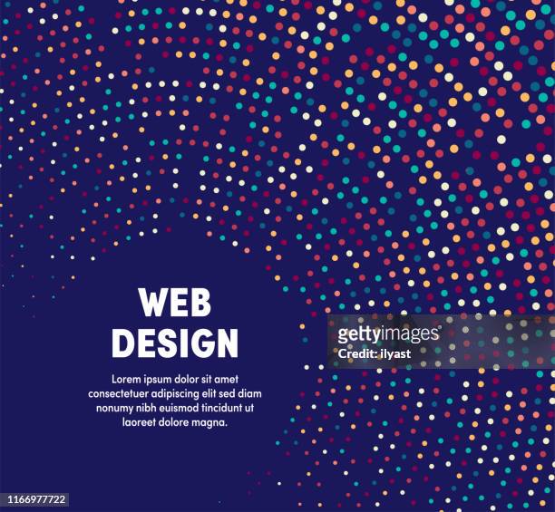 colorful circular motion illustration for web design - développement stock illustrations