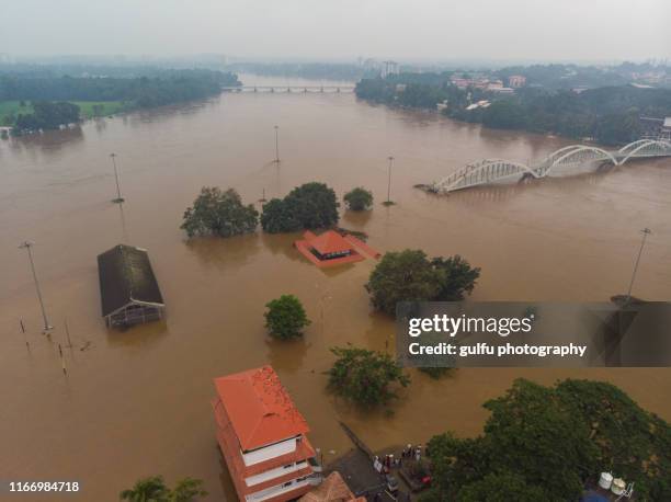 kerala flood 2109 (aluva region) - india weather stock pictures, royalty-free photos & images