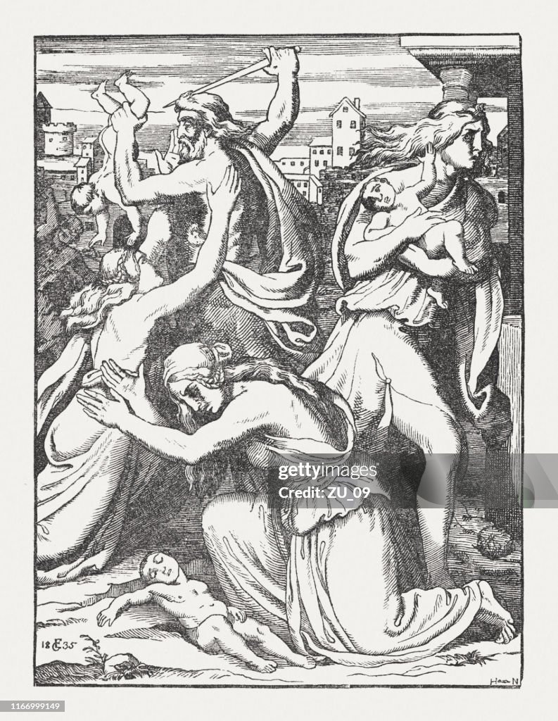 Massacre des Innocents d'Hérode (Matthieu 2, 16), publié en 1850
