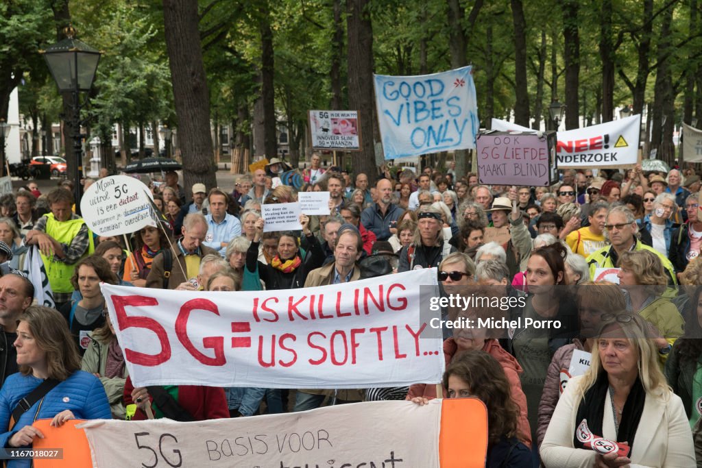 Protest Against 5G Rollout In The Hague