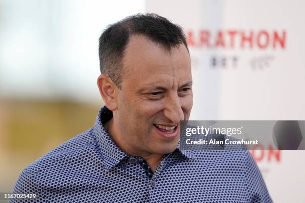 Tony Bloom poses at Brighton Racecourse on August 09, 2019 in Brighton, England.