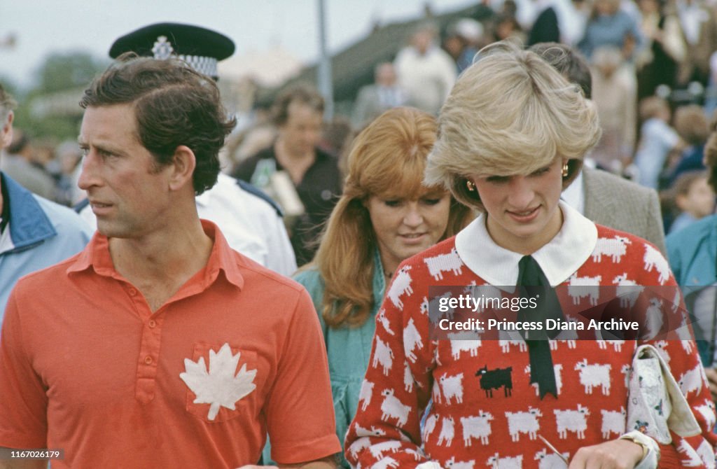Charles And Diana At Polo