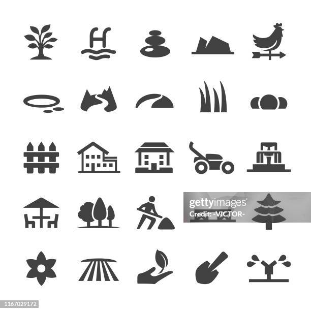 ilustrações de stock, clip art, desenhos animados e ícones de landscaping icons - smart series - sprinkler