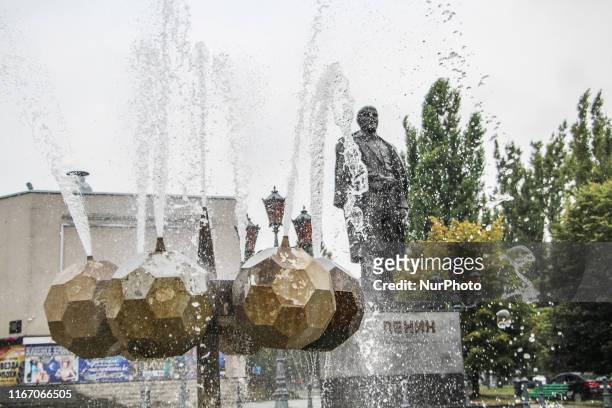 Vladimir Ilyich Ulyanov striking bronze monument by the sculptor VB Topuridze is seen in Kaliningrad, Russia, on 8 September 2019 Originally situated...