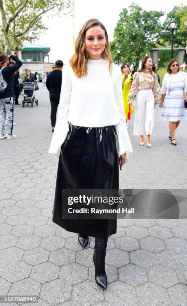 Olivia Palermo is seen arriving to Carolina Herrera fashion show during New York Fashion Week on September 9, 2019 in New York City.