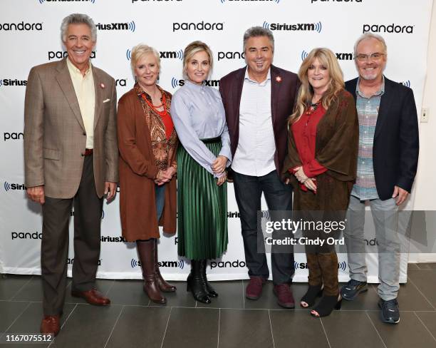 Barry Williams, Eve Plumb, Maureen McCormack, Christopher Knight, Susan Olsen and Mike Lookinland pose for a photo during Andy Cohen's Deep and...