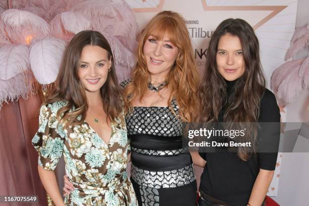 Niomi Smart, Charlotte Tilbury and Sarah Ann Macklin attend the premiere party for the launch of award-winning brand Charlotte Tilbury at the Space...