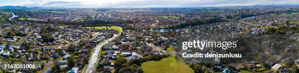 hamilton aerial view - hamilton new zealand stock pictures, royalty-free photos & images